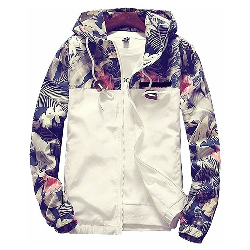 Floral Print Full-Zip Bomber Jacket